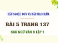 Bài 5 trang 137 SGK Ngữ văn 8 tập 1 