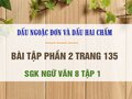 Bài tập phần 2 trang 135 SGK Ngữ văn 8 tập 1