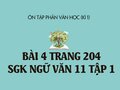 Bài 4 trang 204 SGK Ngữ văn 11 tập 1