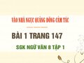 Bài 1 trang 147 SGK Ngữ văn 8 tập 1 