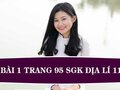 Bài 1 trang 95 SGK Địa lí 11