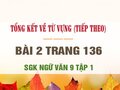 Bài 2 trang 136 SGK Ngữ văn 9 tập 1 