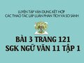 Bài 3 trang 121 SGK Ngữ văn 11 tập 1