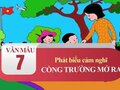 Phát biểu cảm nghĩ về bài Cổng trường mở ra