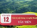 Giá trị nội dung và nghệ thuật trong tác phẩm Tây Tiến