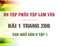 Bài 1 trang 206 SGK Ngữ văn 9 tập 1 