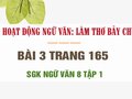 Bài 3 trang 165 SGK Ngữ văn 8 tập 1
