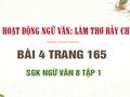 Bài 4 trang 165 SGK Ngữ văn 8 tập 1 