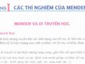Các bước trong phương pháp lai và phân tích cơ thể lai của Menđen gồm