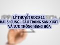 Lý thuyết bài 5 GDCD 11: Cung - cầu trong sản xuất và lưu thông hàng hóa