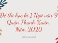 Đề thi học kì 1 Ngữ văn 9 quận Thanh Xuân năm 2020/2021