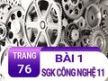 Bài 1 trang 76 SGK Công nghệ 11