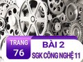 Bài 2 trang 76 SGK Công nghệ 11