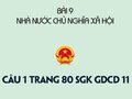 Câu 1 trang 80 SGK GDCD 11