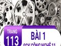 Bài 1 trang 113 SGK Công nghệ 11