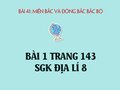 Bài 1 trang 143 SGK Địa lí 8