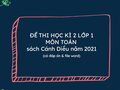 Đề thi học kì 2 lớp 1 môn toán sách Cánh Diều năm 2021