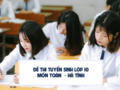 Đáp án đề thi vào lớp 10 môn toán Hà Tĩnh 2024 - 2025