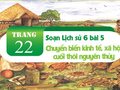 Soạn Lịch sử 6 bài 5 : Chuyển biến kinh tế, xã hội cuối thời nguyên thủy (SGK Cánh diều)