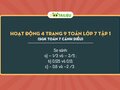 Hoạt động 4 trang 9 Toán lớp 7 Tập 1