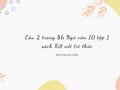 Câu 2 trang 86 Ngữ văn 10 tập 1 sách Kết nối tri thức