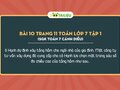 Bài 10 trang 11 Toán lớp 7 Tập 1 Cánh Diều