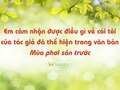 Cảm nhận được điều gì về cái tôi của tác giả đã thể hiện trong Mùa phơi sân trước