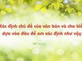 Xác định chủ đề của văn bản Mùa phơi sân trước
