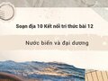 Soạn địa 10 Kết nối tri thức bài 12: Nước biển và đại dương