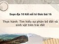 Soạn địa 10 Kết nối tri thức bài 16 Thực hành trang 49