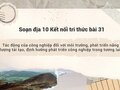Soạn địa 10 Kết nối tri thức bài 31: Tác động của công nghiệp đối với môi trường
