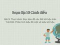 Soạn Địa 10 Cánh diều bài 9 thực hành trang 36