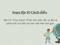 Soạn Địa 10 Cánh diều bài 13 thực hành trang 49