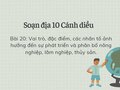 Soạn Địa 10 Cánh diều bài 20