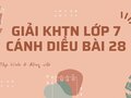 Giải KHTN lớp 7 Cánh Diều Bài 28
