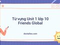 Từ vựng Unit 1 lớp 10 Friends Global: Feelings