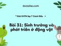 Giải KHTN lớp 7 Cánh Diều Bài 31