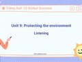 Unit 9 lớp 10 Global Success Listening