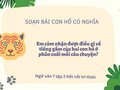 Em cảm nhận được điều gì về tiếng gầm của hai con hổ