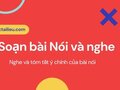 Soạn bài Nói và nghe trang 90 Ngữ Văn 7 Cánh Diều tập 2