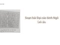Soạn bài Đại cáo bình Ngô sách Cánh diều
