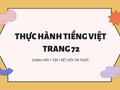 Thực hành tiếng Việt lớp 7 trang 72 tập 1 KNTT