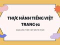 Thực hành tiếng Việt lớp 7 trang 92 tập 1 KNTT
