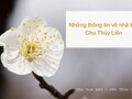 Những thông tin về nhà thơ Chu Thùy Liên