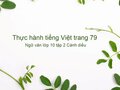 Thực hành tiếng Việt trang 79 Ngữ văn lớp 10 tập 2 Cánh diều