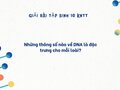 Những thông số nào về DNA là đặc trưng cho mỗi loài?