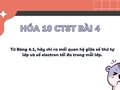 Câu 11 trang 31 SGK Hóa 10 Chân trời sáng tạo