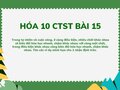 Câu 2 trang 95 SGK Hóa 10 Chân trời sáng tạo