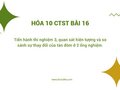 Câu 9 trang 102 SGK Hóa 10 Chân trời sáng tạo