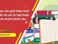 Đoạn văn giới thiệu khái quát về các từ loại hoặc các thành phần câu